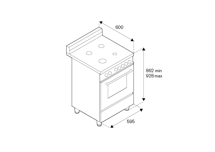 60 cm 4 Branders Elektrische Oven prime line | Bertazzoni